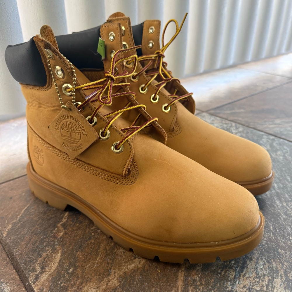 Timberland 6” Premium Waterproof Boots Nubuck Wheat Men’s Size: 8.5 (#18094)